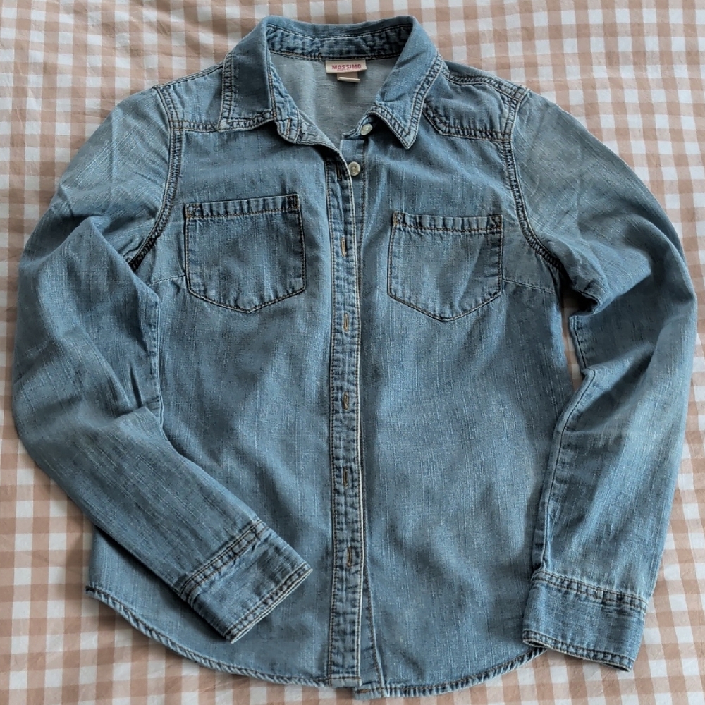 Mossimo Supply Co. Light Blue Denim Shirt